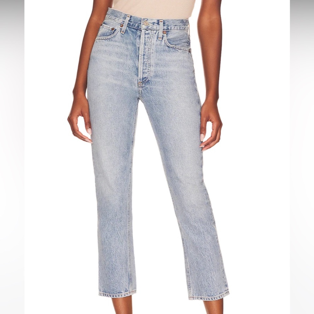 AGOLDE Jeans- Riley High Rise Straight Crop